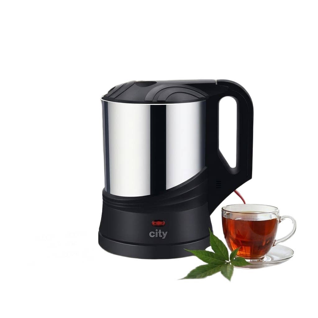 City HMA-1030 Stainless Steel Electric Kettle, 1 Liter, 2000 Watts - Black Silver
