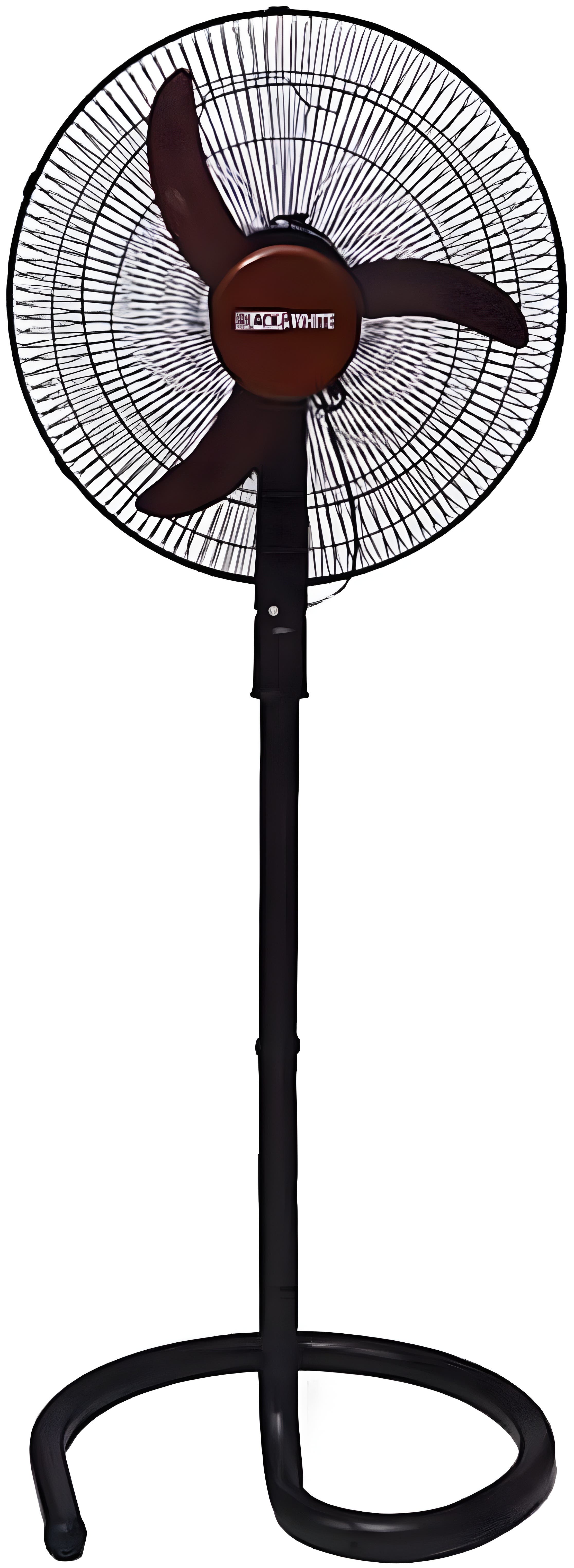 Black & White SF75 Stand Fan, 18 Inch, 3 Speeds, 3 Blades - Black