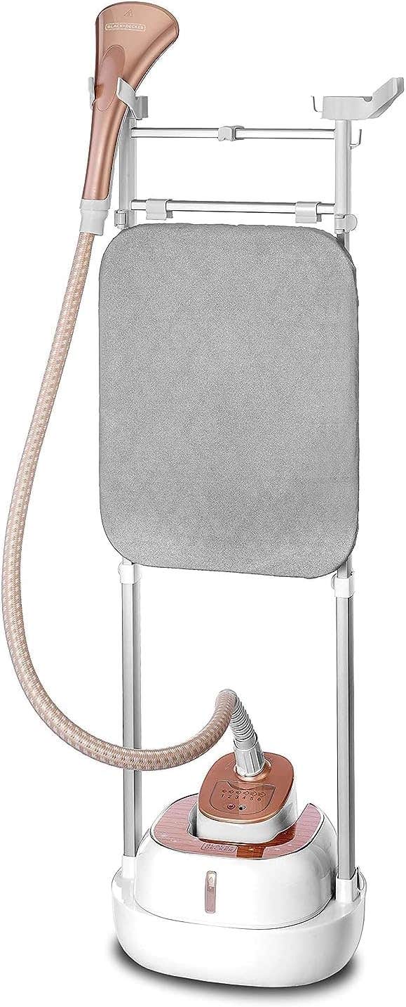 Black & Decker 2000W Digital Garment Steamer, White/Gold - Gstd2050-B5