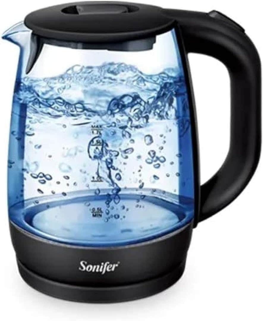 Sonifer Cordless Electric Kettle, 1.7L Glass, LED Light
