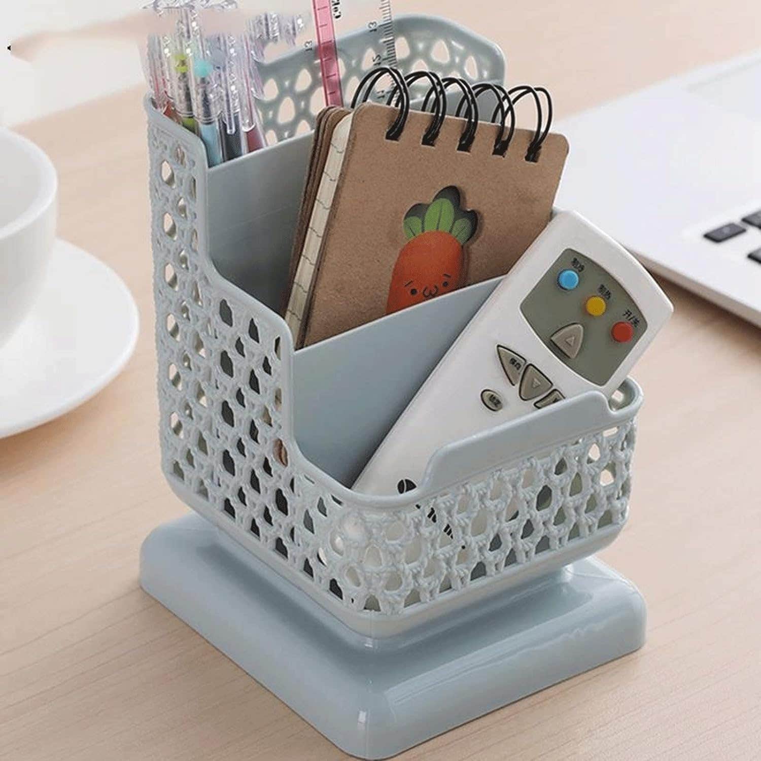 Desktop Plastic Storage Box Organizer for Stationery Supplies - Multi Color