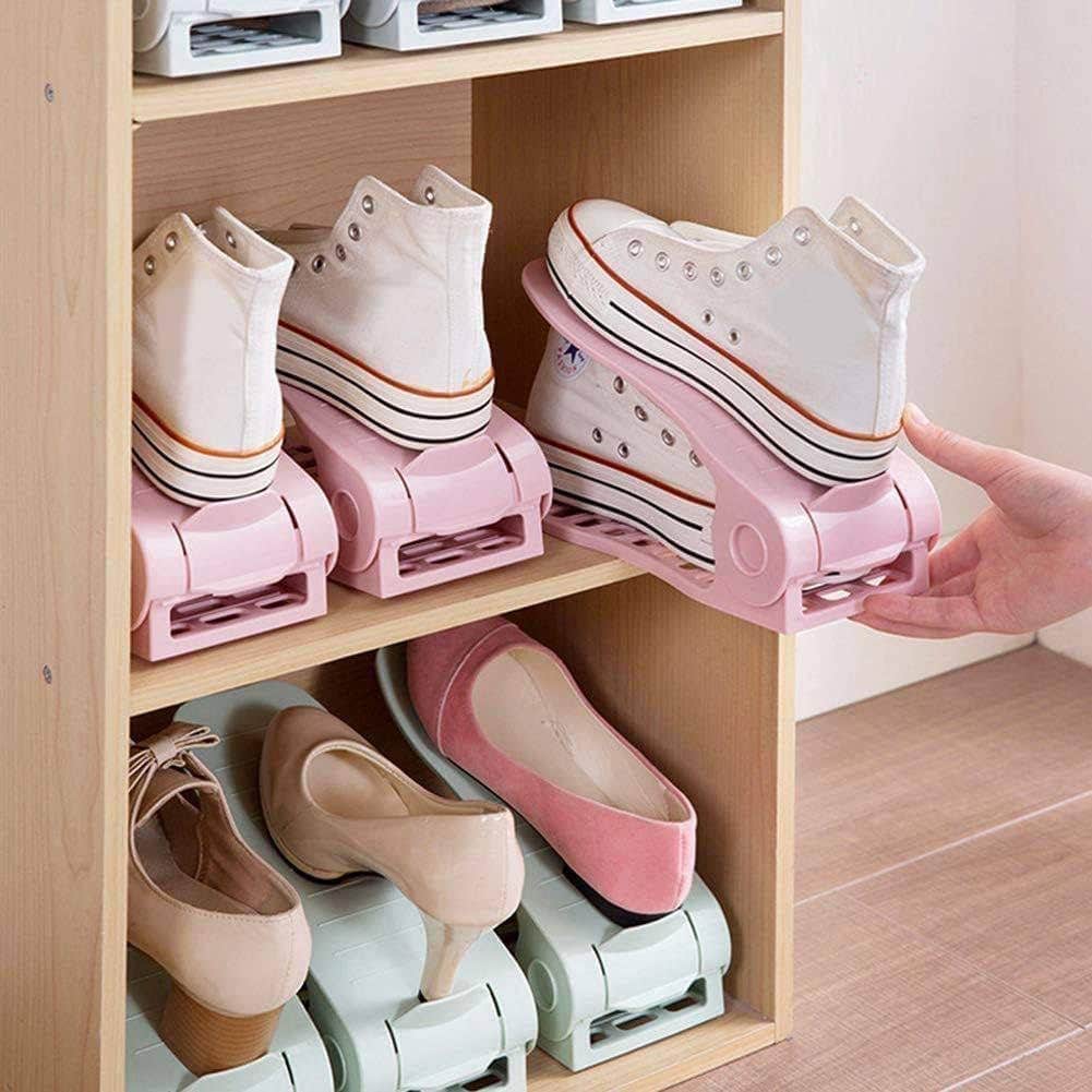 Double-Layer Shoe Rack with Ventilation Vents and Anti-Slip Features