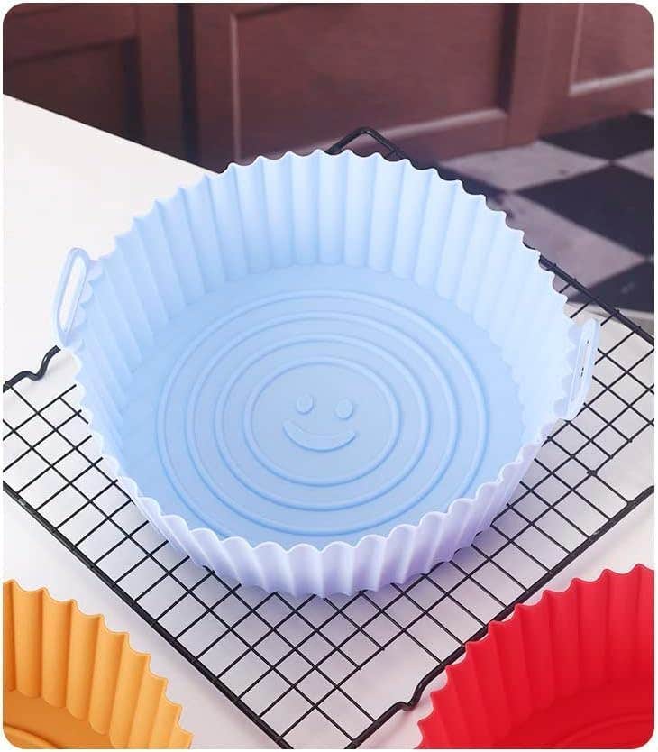 Reusable Silicone Air Fryer Liner, 7.5 Inch Round Pot - Heat Resistant