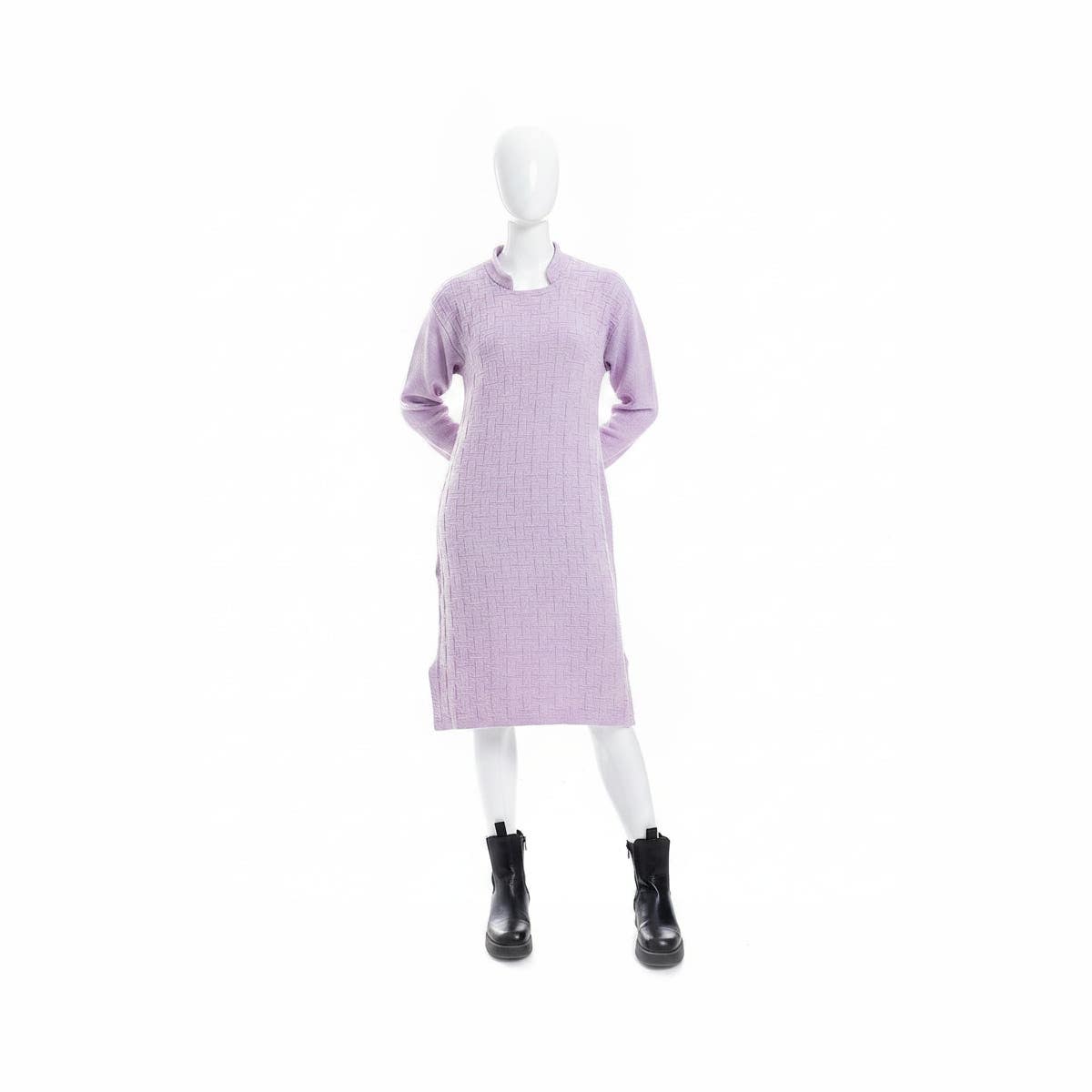 CAESAR Women's Wool Short Casual Dress - Light Purple