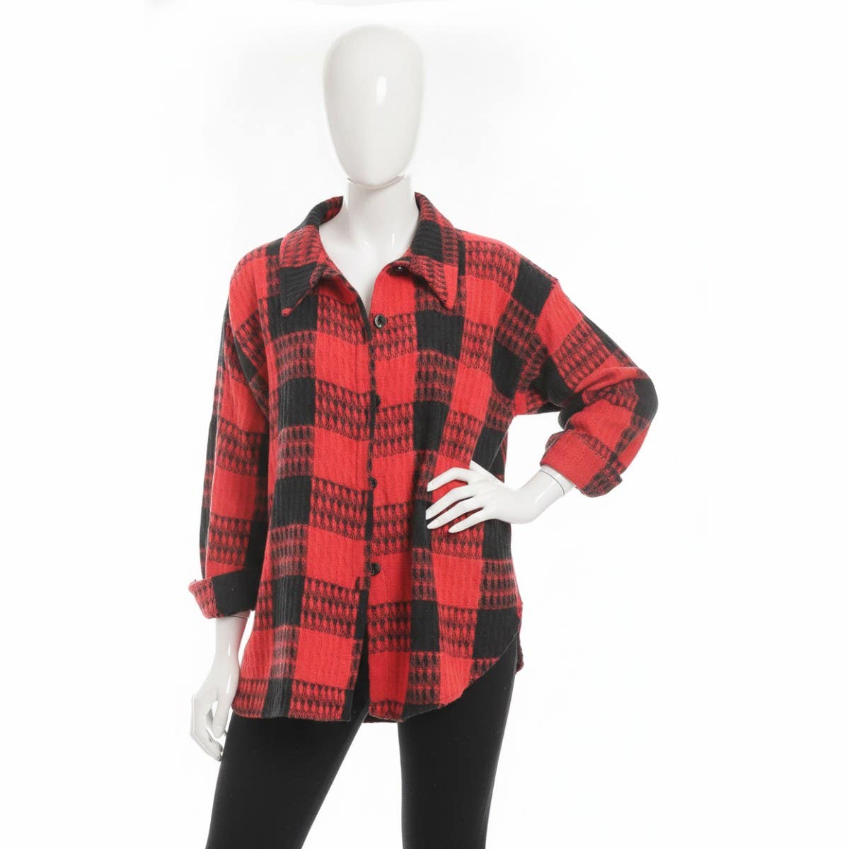 CAESAR Women's Oversized Casual Shirt with Collar and Buttons