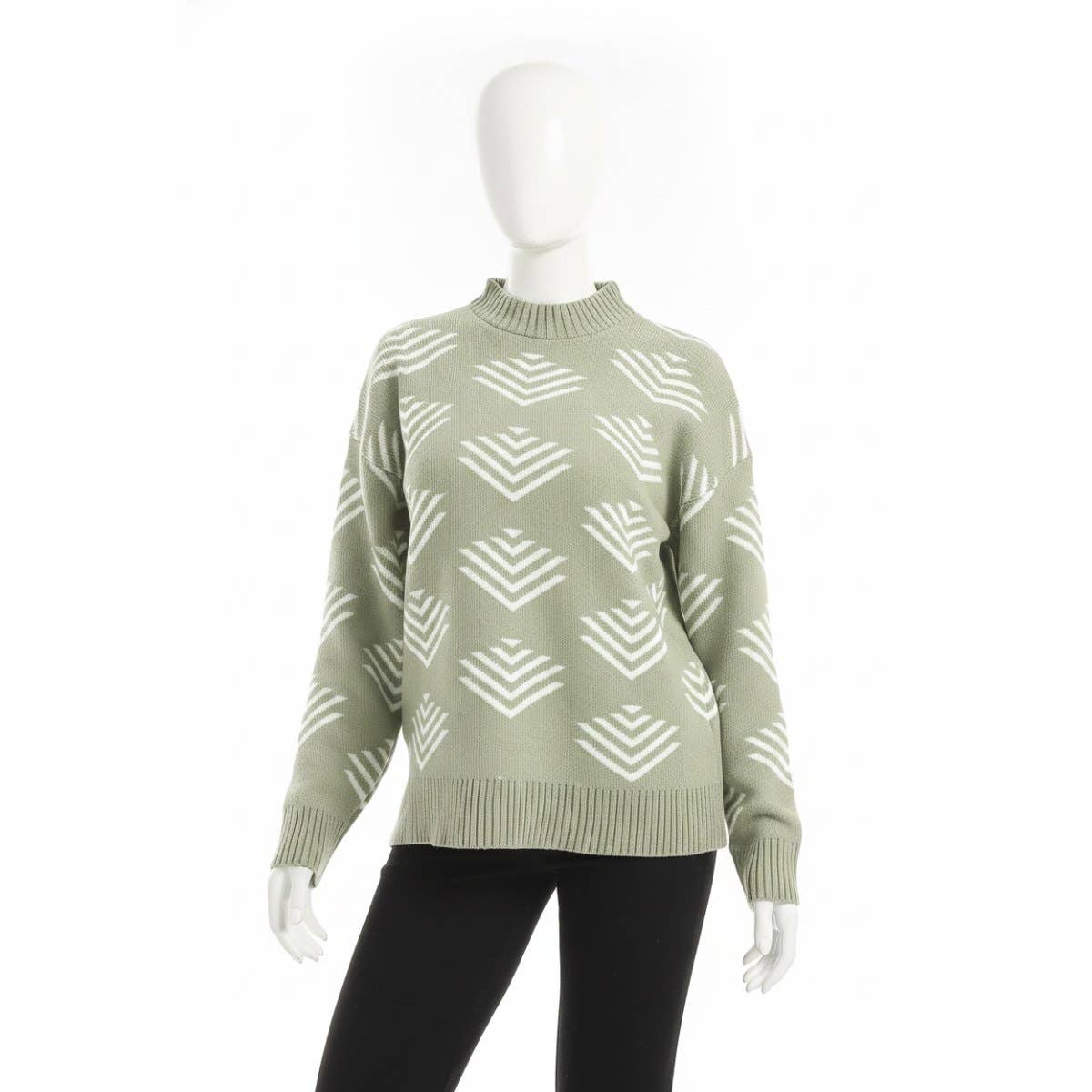 CAESAR Women's Wool Pullover - Olive