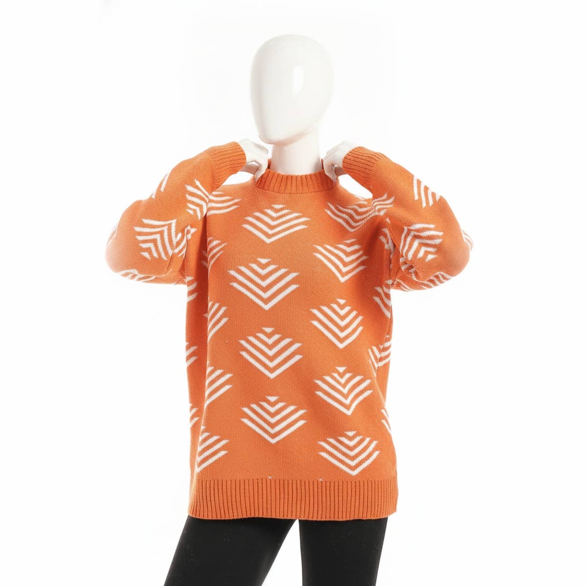 CAESAR Women's Wool Pullover with Front Embroidery - High Neck Winter Sweater