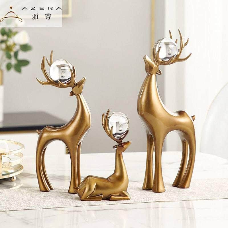 Luxury Home Accessories Deer Set Gold - Versatile for Modern & Classic Decor