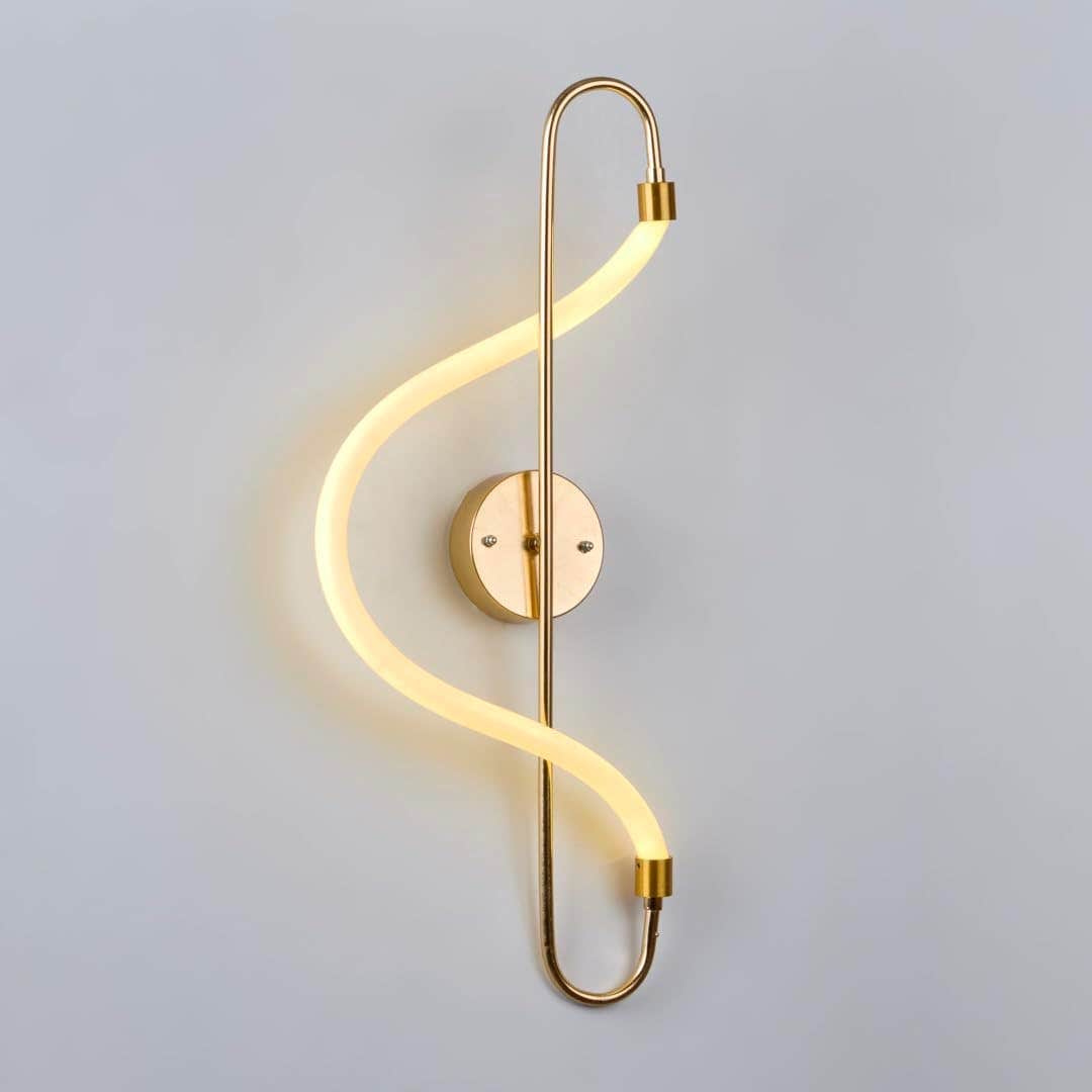 Nagafa Shop LED Wall Sconce, Gold, 3 Colors, 15x15x30 cm