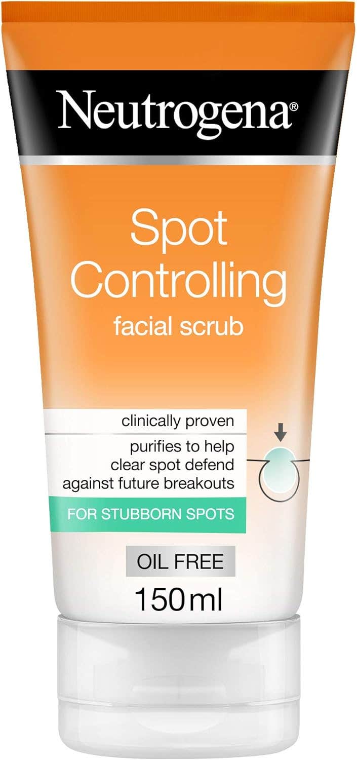 Neutrogena Spot Controlling Oil-Free Face Scrub, Clear Breakouts, 150ml