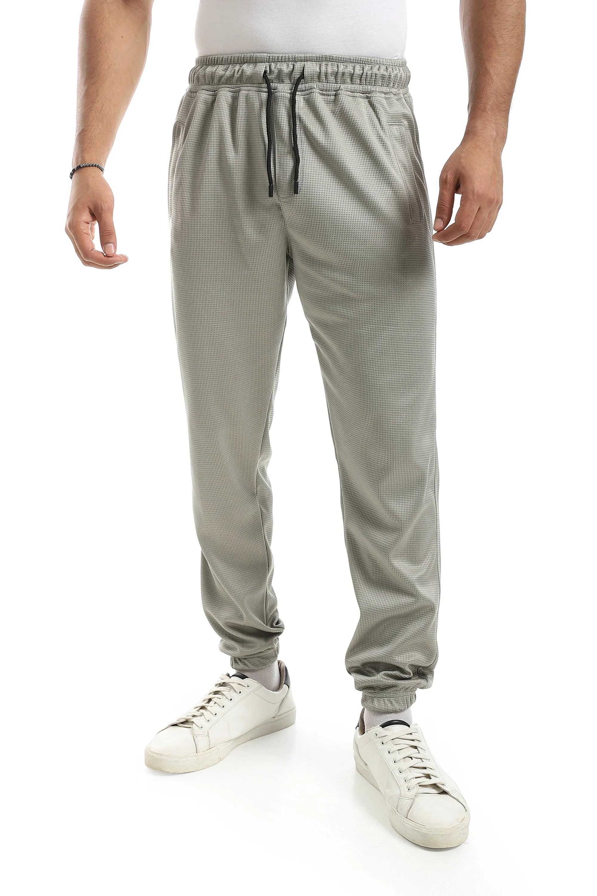 CAESAR Men's Training Pants with Side Pockets - light olive