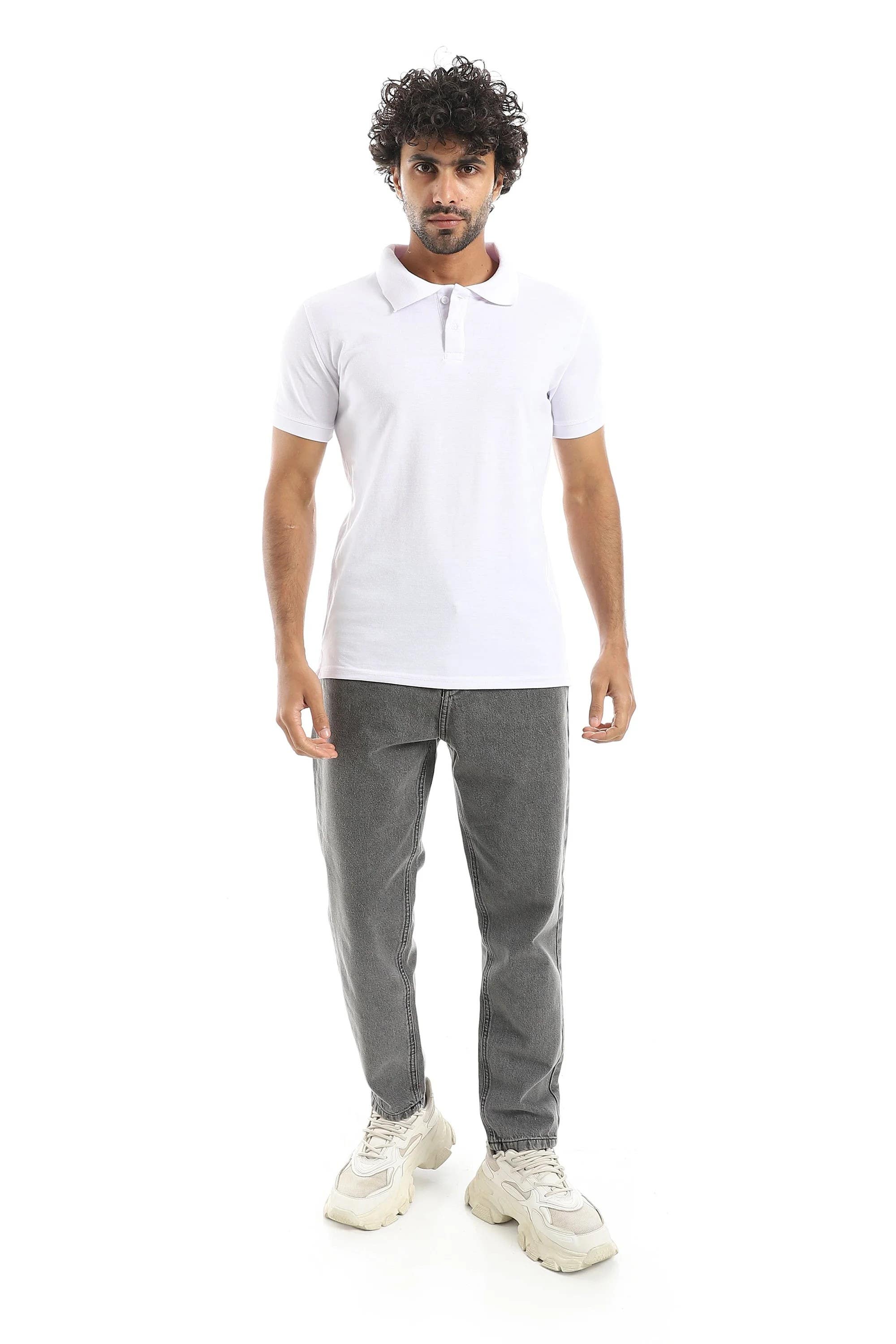CAESAR Men's Plain Polo T-Shirt with Collared neck
