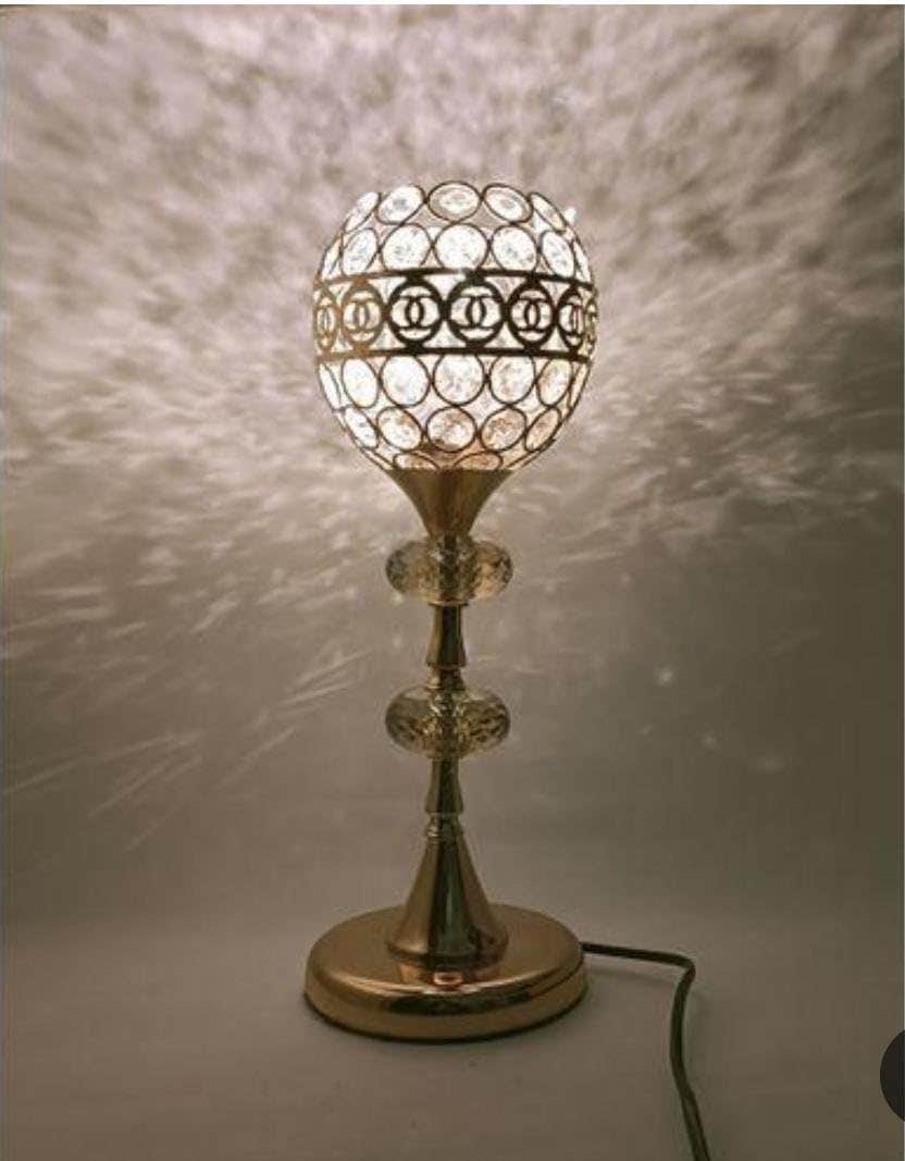 Modern Crystal Table Lamp for Bedroom & Reception - Gold Color