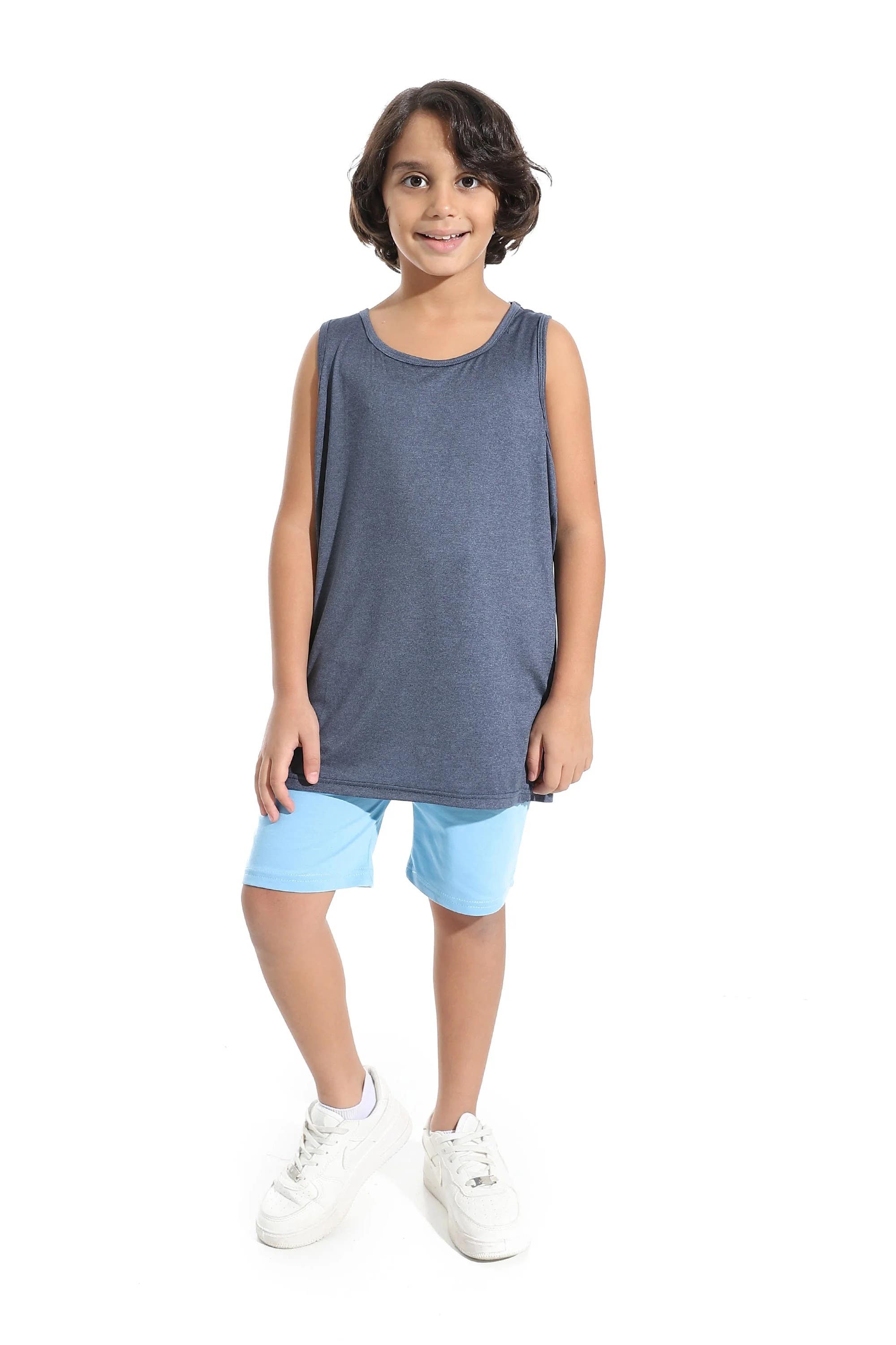CAESAR Boys' Tank Top Summer T-Shirt | Cotton Blend, Round Neck