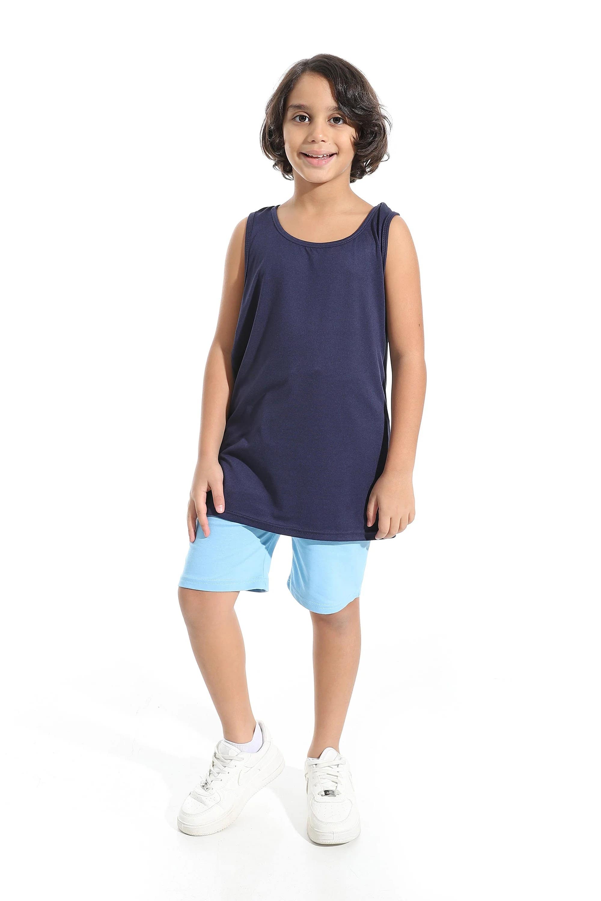 CAESAR Boys' Tank Top Summer T-Shirt | Cotton Blend, Round Neck