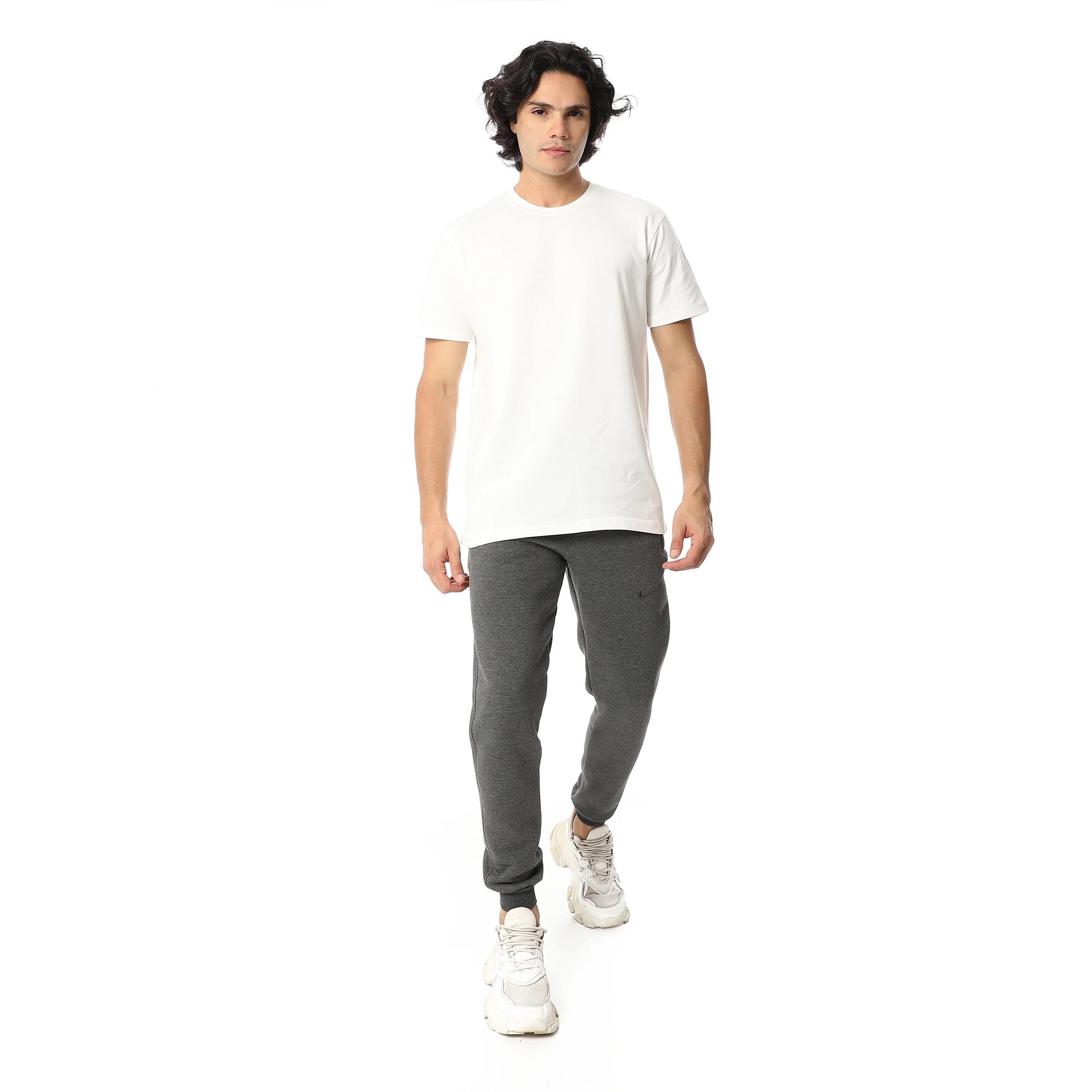 CAESAR Men's Egyptian Cotton Melton Pants with Pockets