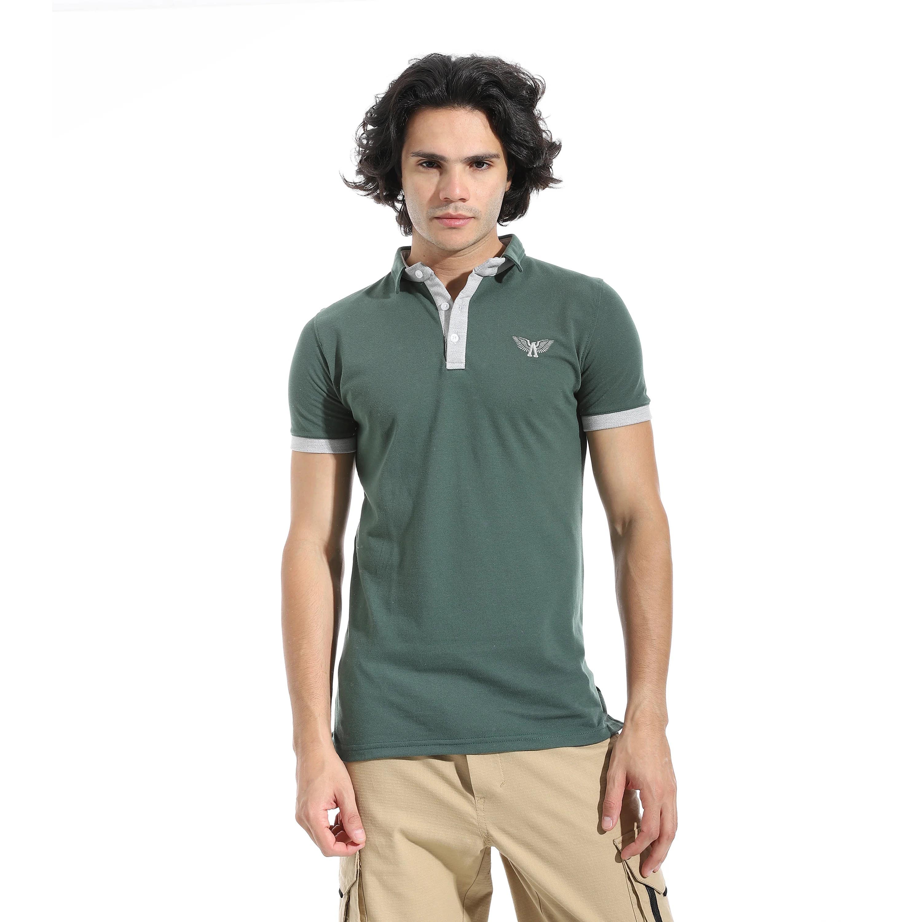 CAESAR Men's Egyptian Cotton Embroidered Polo Shirt