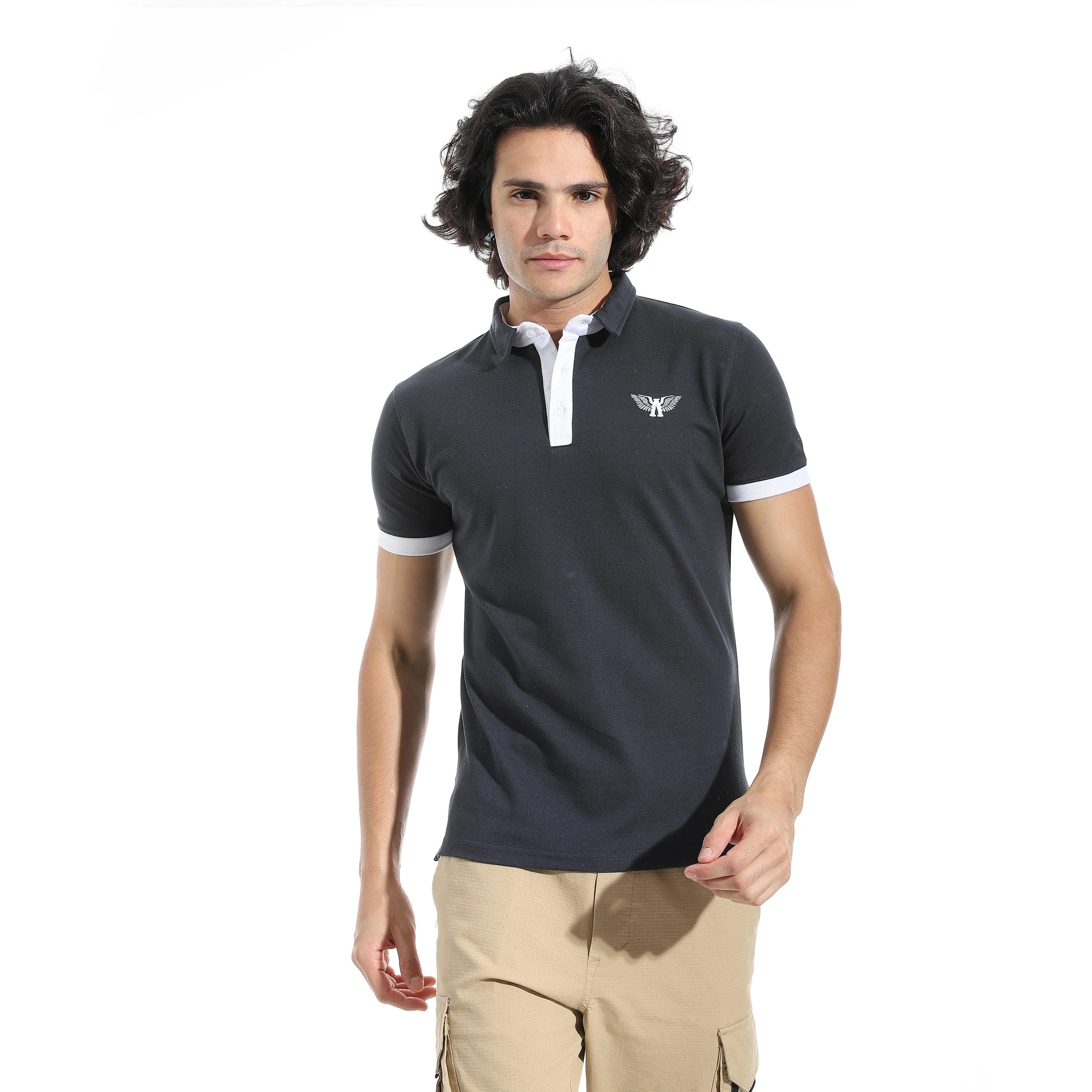 CAESAR Men's Egyptian Cotton Embroidered Polo Shirt