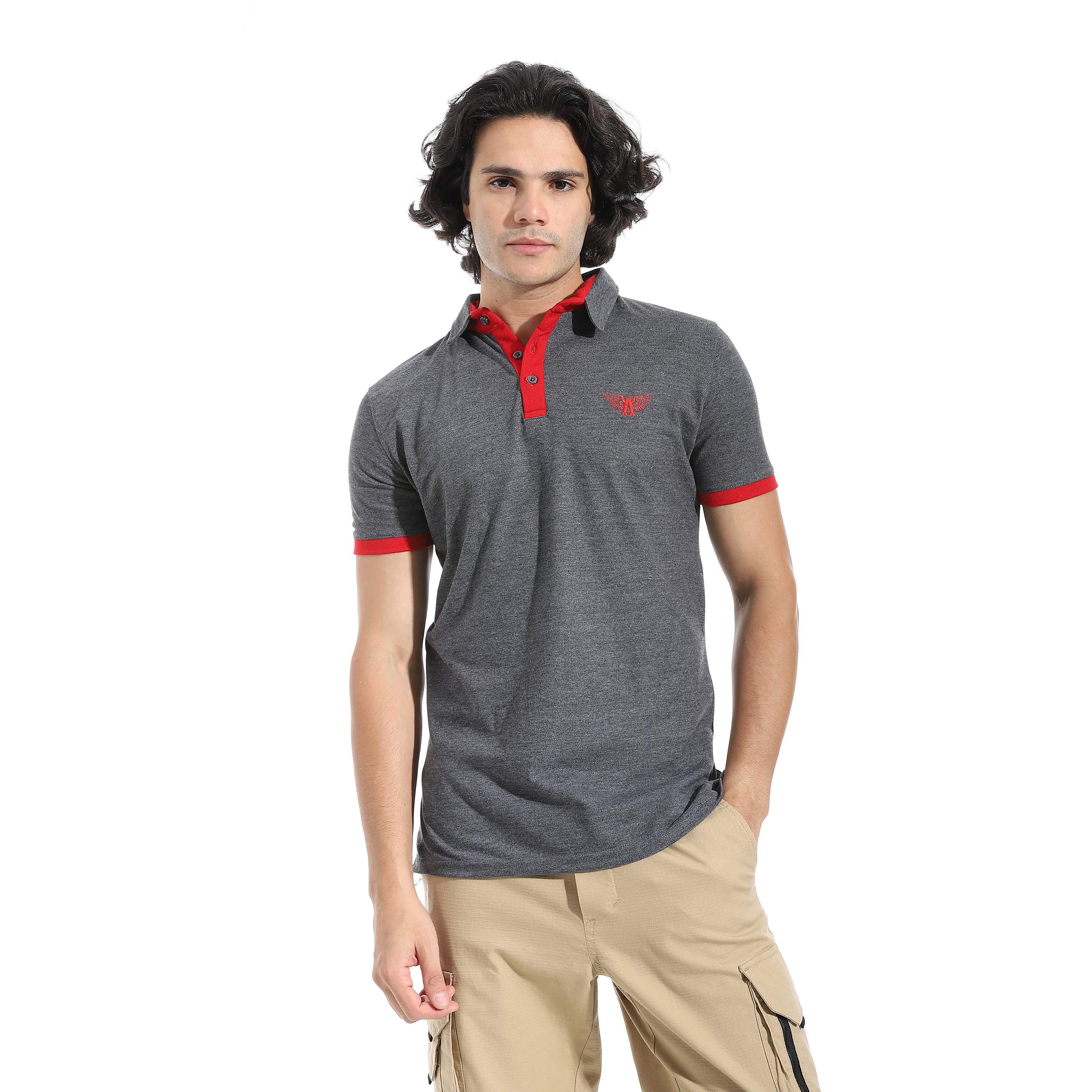CAESAR Men's Egyptian Cotton Embroidered Polo Shirt