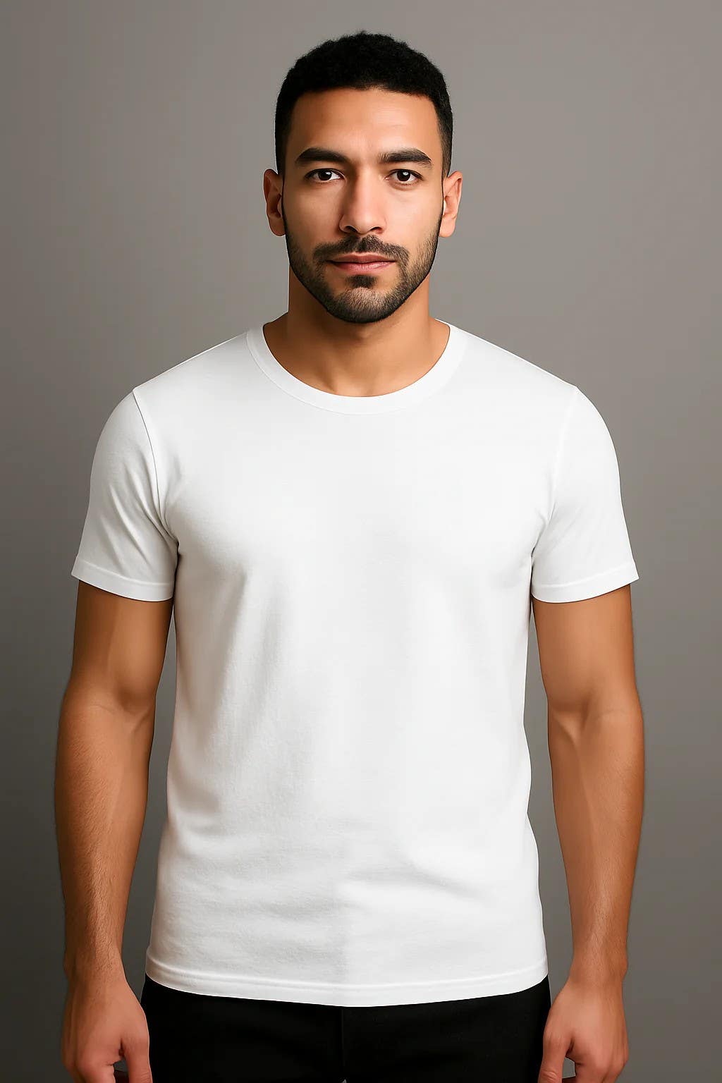 CAESAR Men's Egyptian Cotton Half-Sleeve Undershirt - White