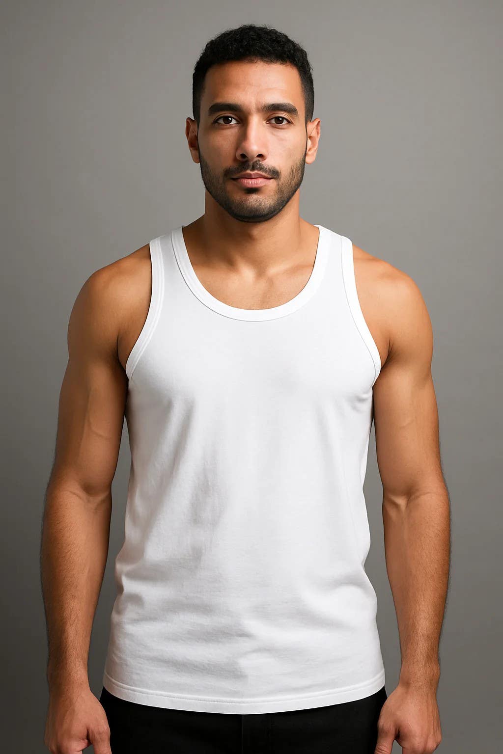 CAESAR Men's Cotton Sleeveless Undershirt White Cotton