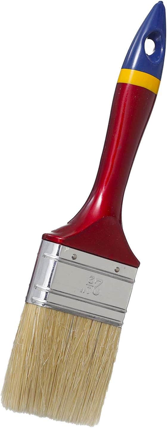 3-Inch Exterior Wall Paintbrush - Beige Maroon - Flagged Bristle