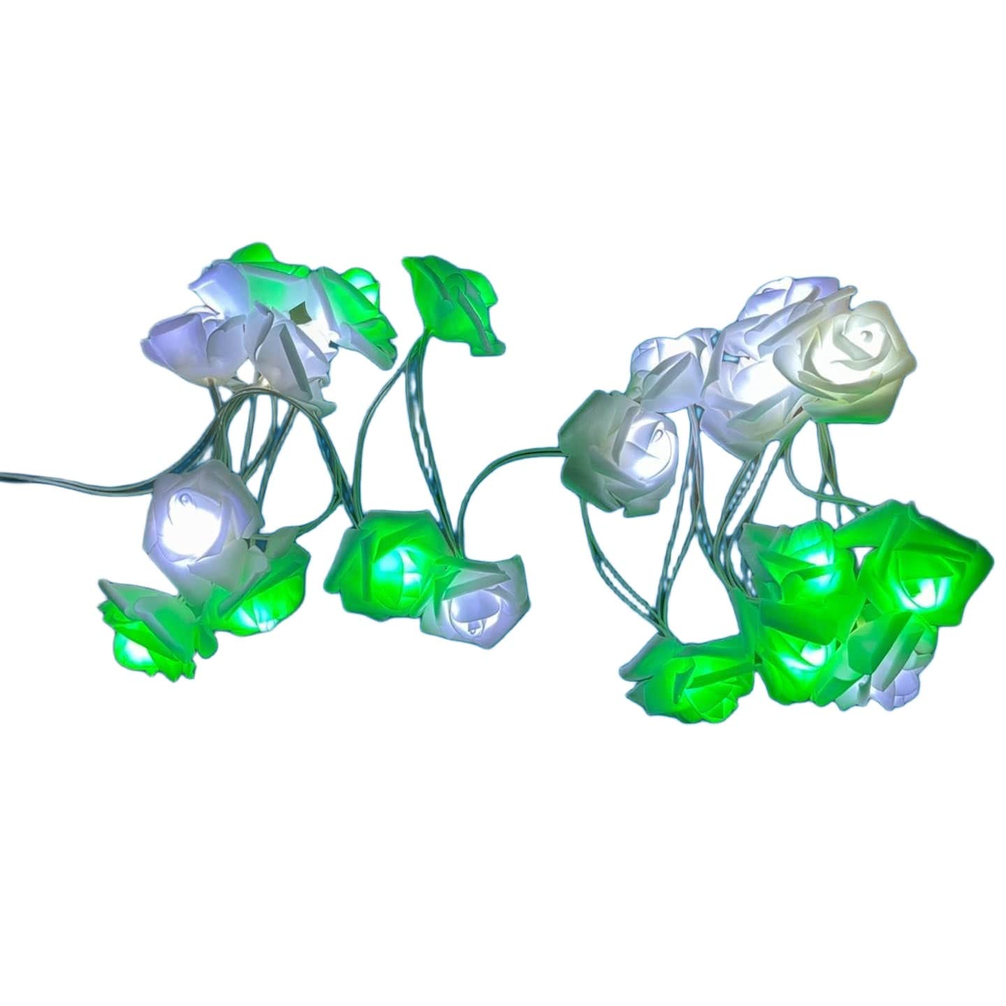 3-Meter Artificial Flower Branch USB LED Lamp - White Plastic - Generic