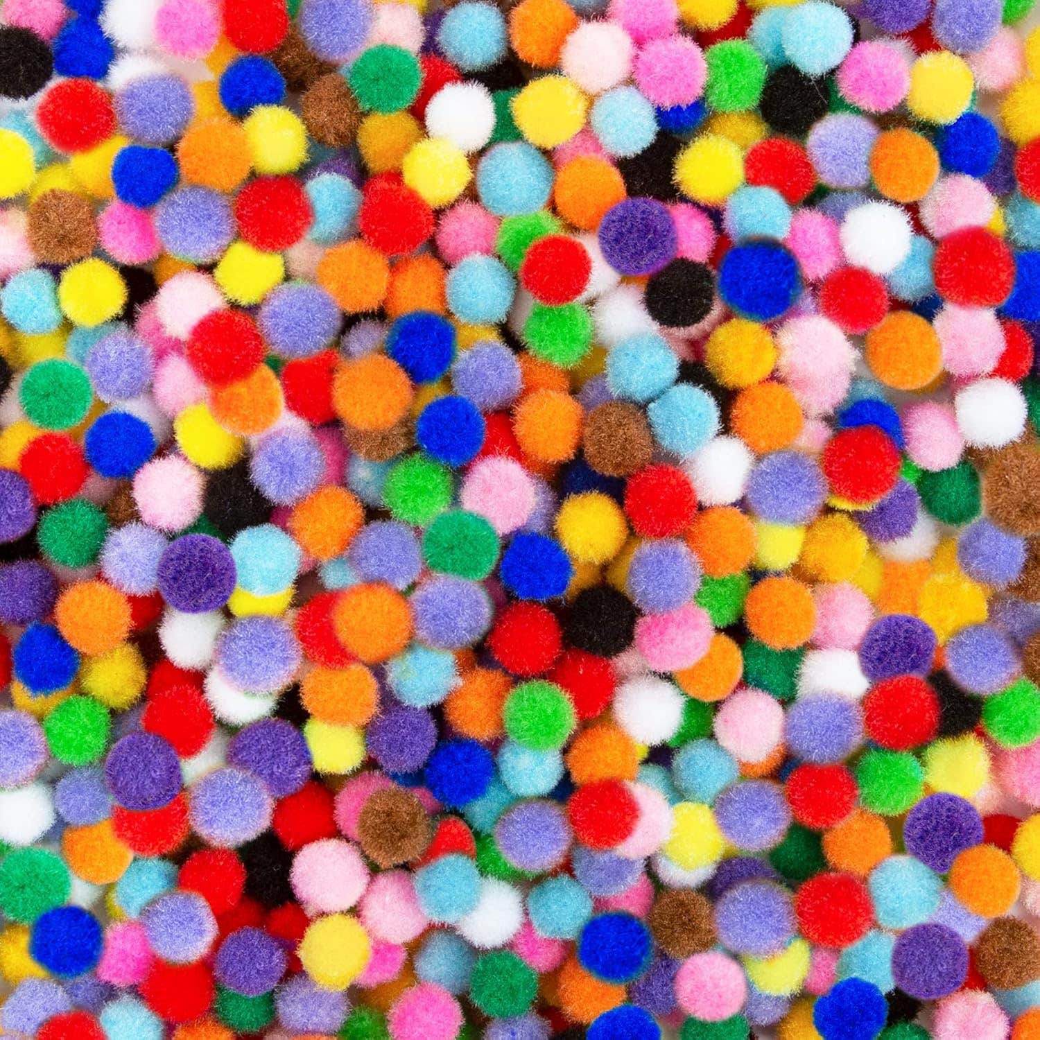 2000 Pcs Multicolor Pom Poms 1cm for DIY Crafts
