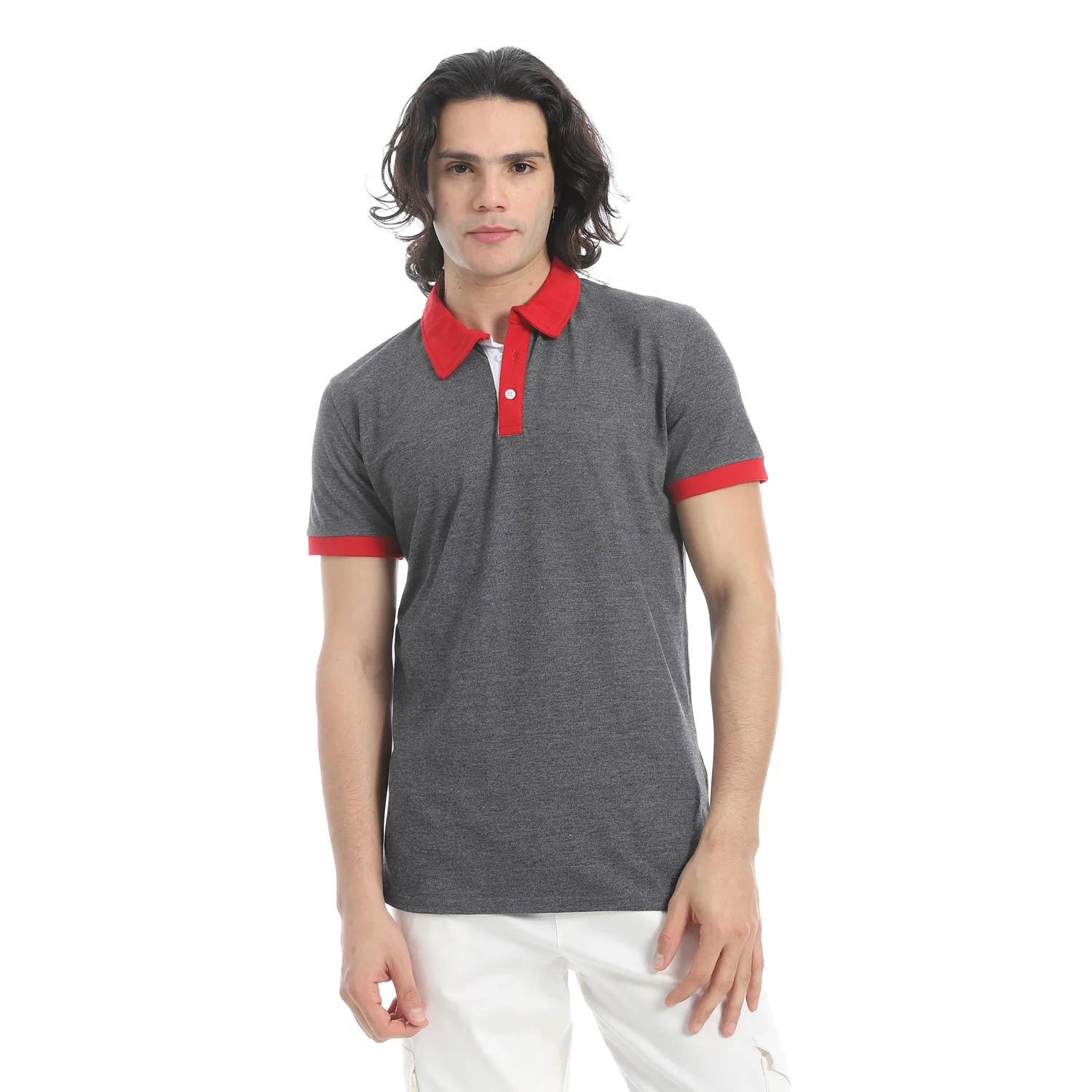 Men's plain polo T-shirt