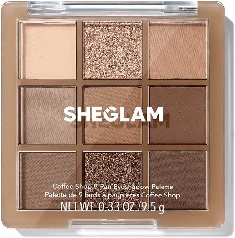 SHEGLAM Coffee Shop 9-Pan Eyeshadow Palette - Multicolor, Blendable Formula