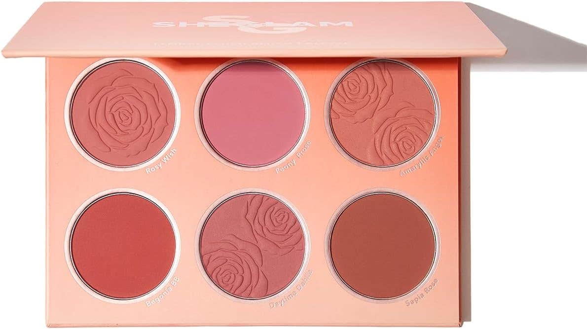 SHEGLAM Floral Flush Blush Palette - 6 Pink-Hued Shades
