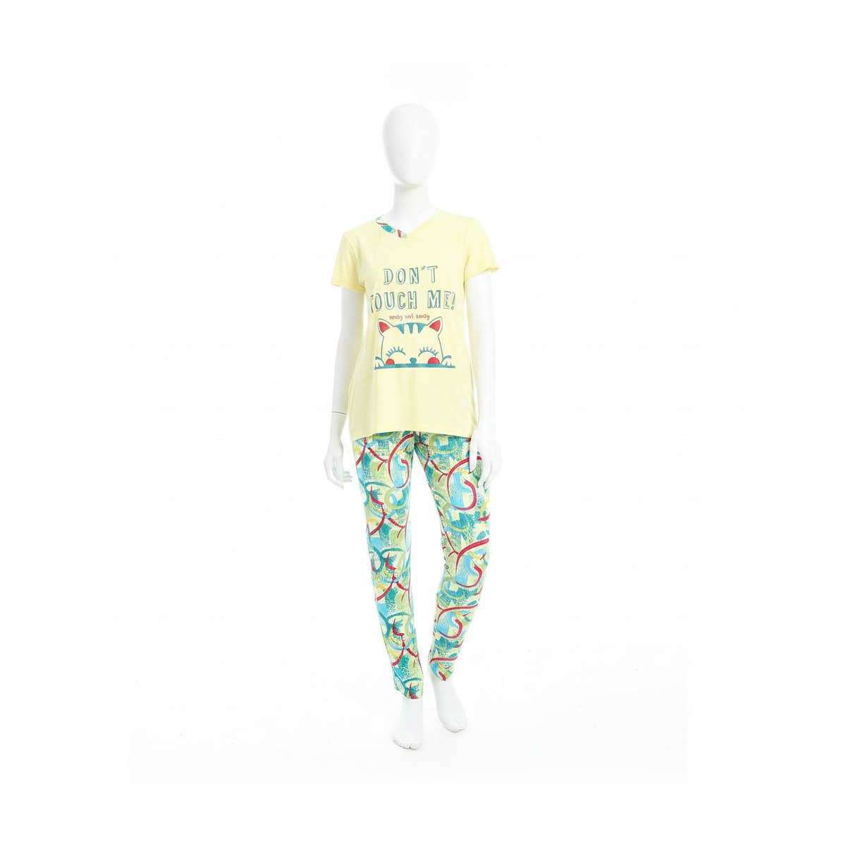 Women's pajamas with V-neck
