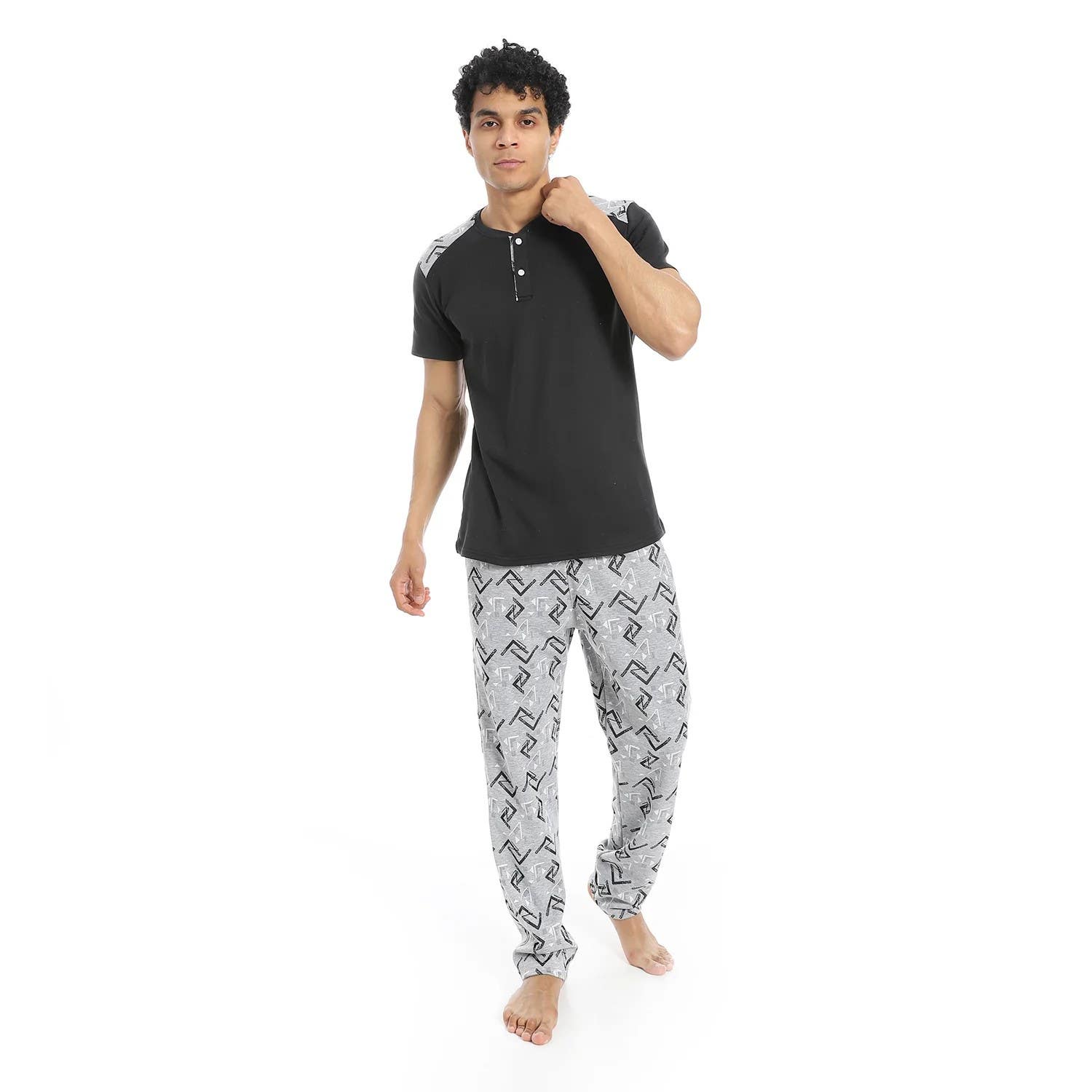 Men's cotton pajama with half sleeves