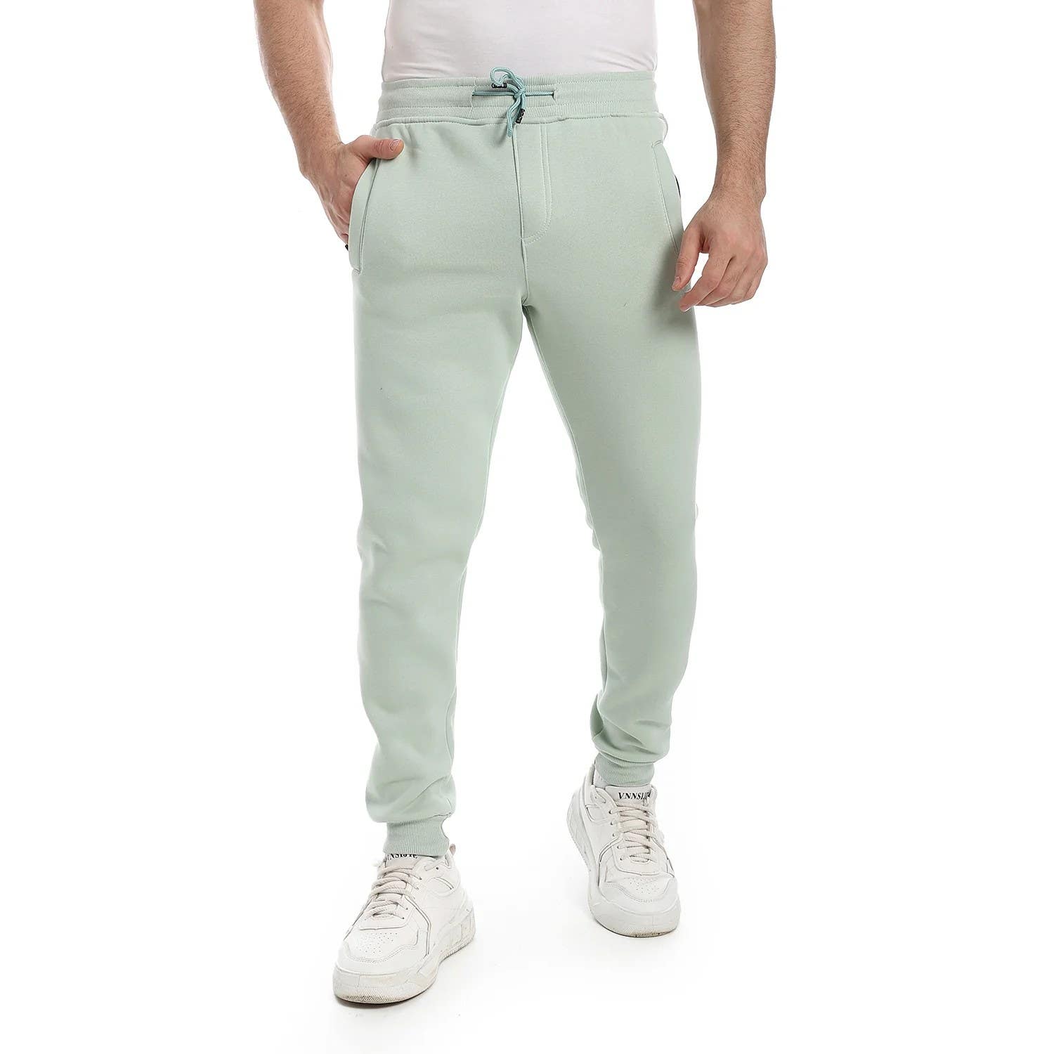 Men's Melton cotton pants with pockets