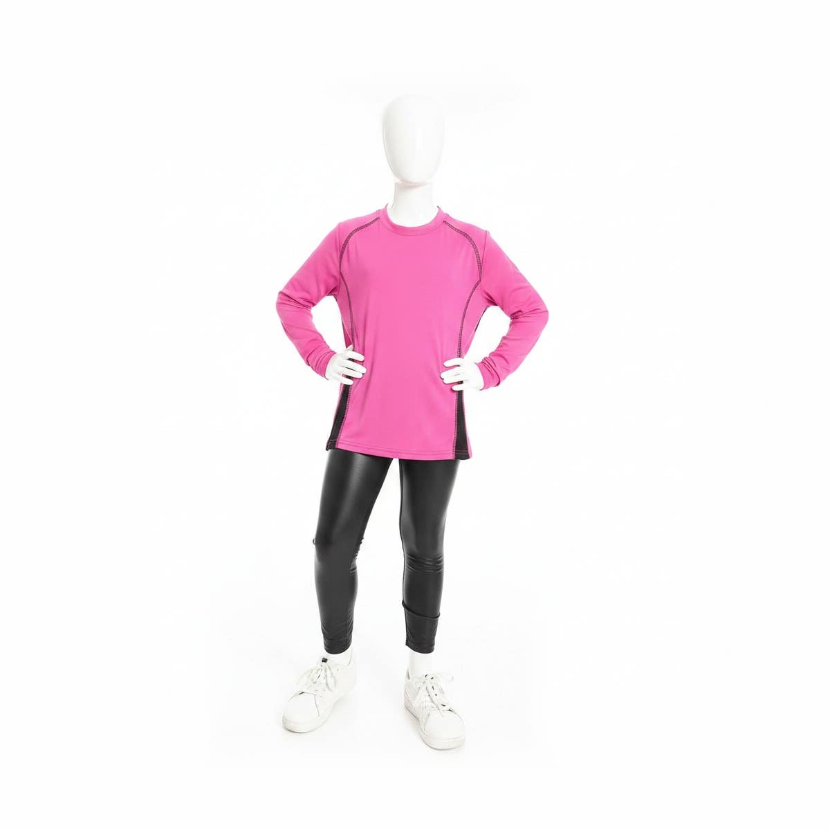 Girls' sports T-shirt with long sleeves