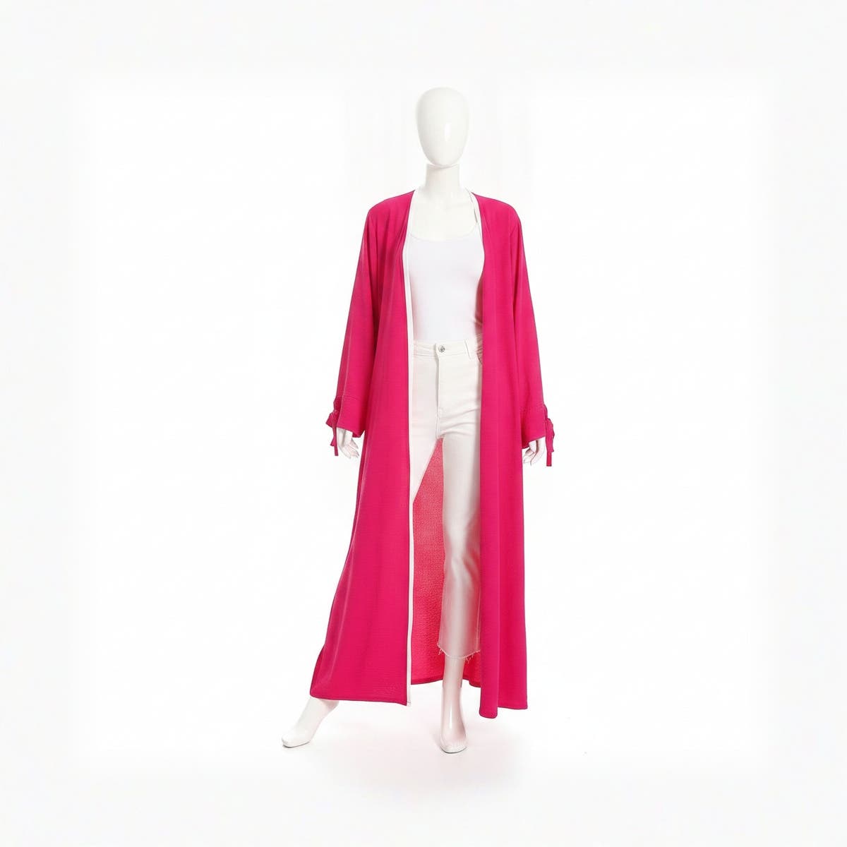 Women's long linen cardigan