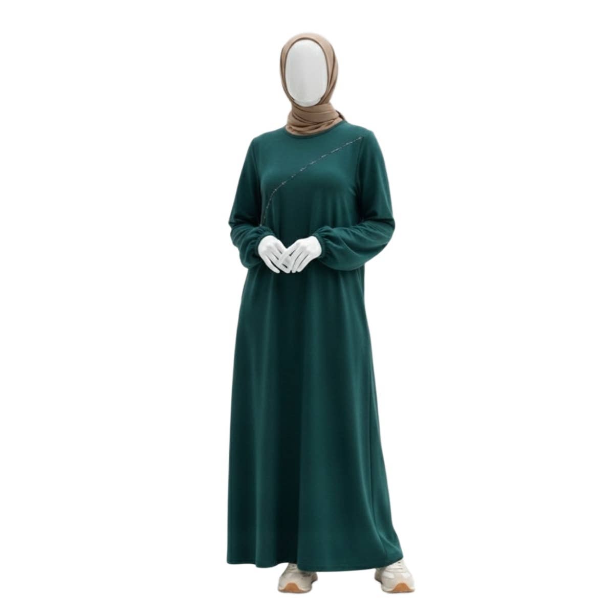 Women's linen Abaya with long sleeves