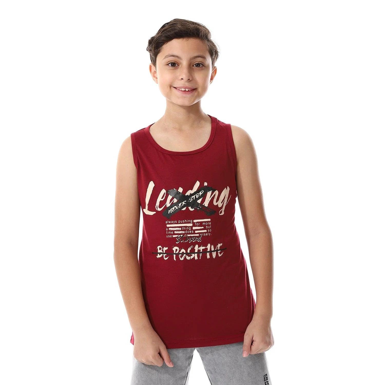 Boys cotton sleeveless T-shirt