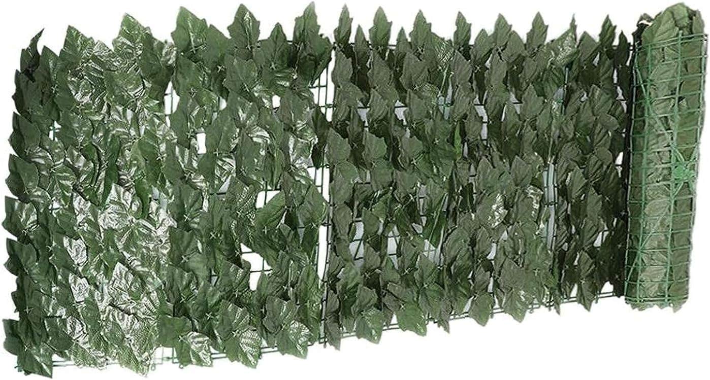 Artificial Hedges Fence Simulation Grape Leaf Screening Roll Fake Garden Plants 50x300cm