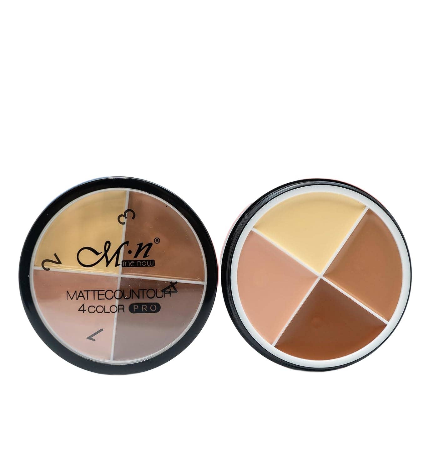Menow Matte Contour, 4 Colors, Professional Makeup Contouring Kit, No.1