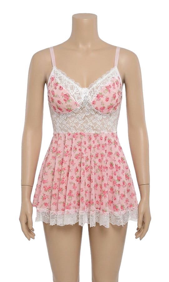 Women's Lingerie Set - Gamal Sons, One Size, Suitable up to 80 kg, 2 Pieces - Pink