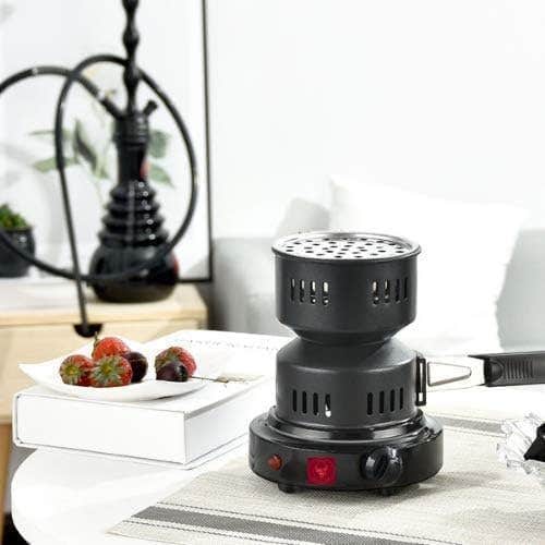 Portable Electric Charcoal Starter Coil Burner for BBQ & Camping, Black
