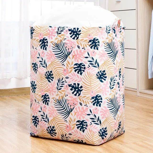Generic Closet Laundry Basket, White, Portable, Handle, 19.7" x 15.7" x 27.5" (140 gallons), Round, Floor Mount, Bedroom