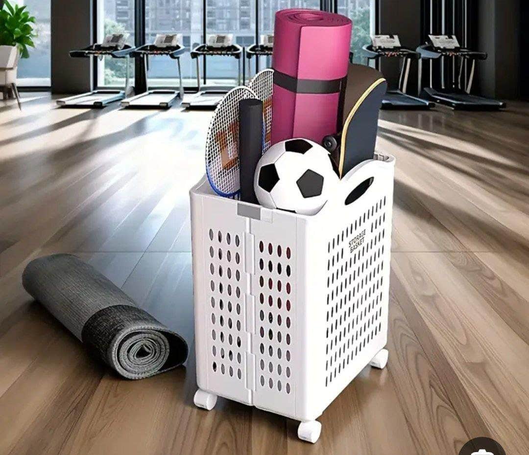 Multi-functional Laundry Basket with 4 Wheels - Convenient Storage for Clothes, Toys, Household Items