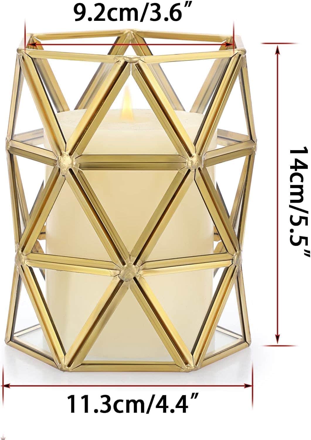 Glass Container, Gold Cosmetic Brush, Makeup Brush, Brass Barrel Storage, Simple Vase, Cosmetic Brush Holder, Makeup Brush Storage Box [Gold]