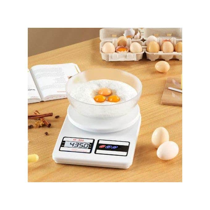Digital Kitchen Scale -10 Kilo & Sensitivity 1 g, White, 10.0 kg