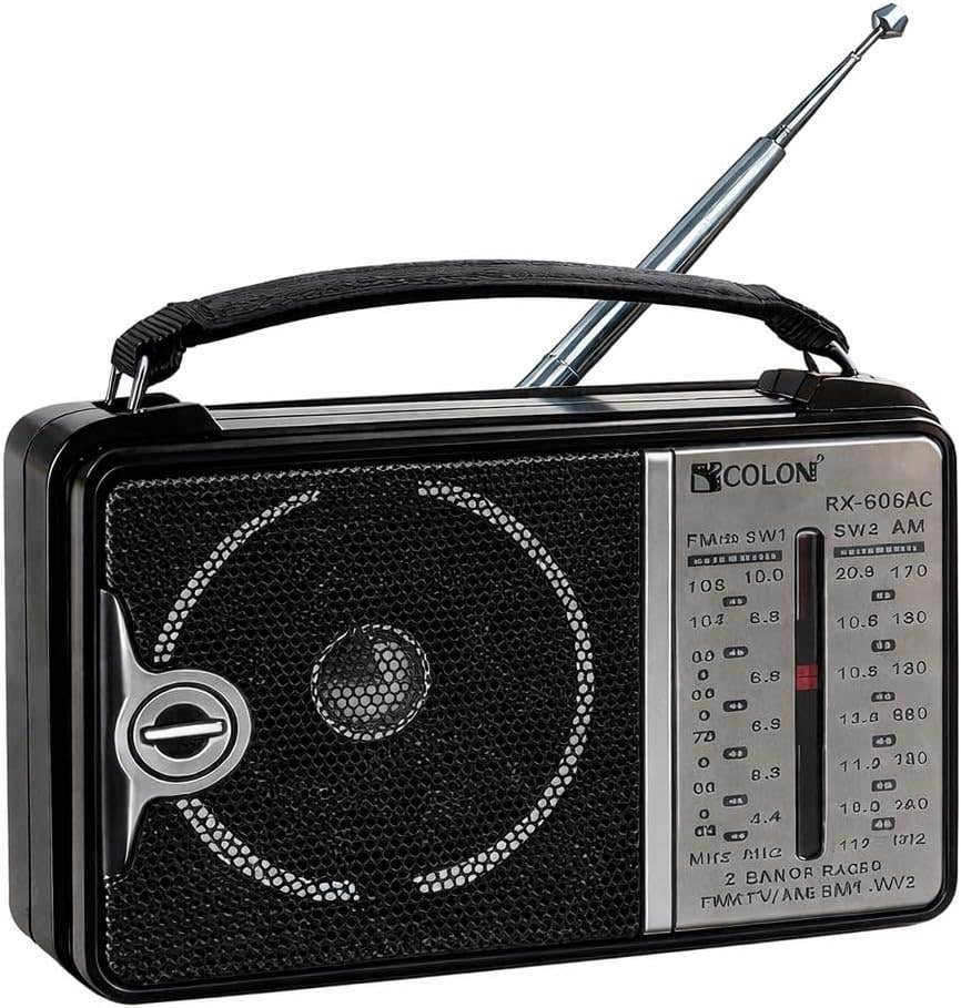 Portable Multi Band Radio – FM AM TV SW Shortwave Receiver, High Sensitivity Antenna, Loud Speaker for Home, Camping, Travel & Emergency Use
