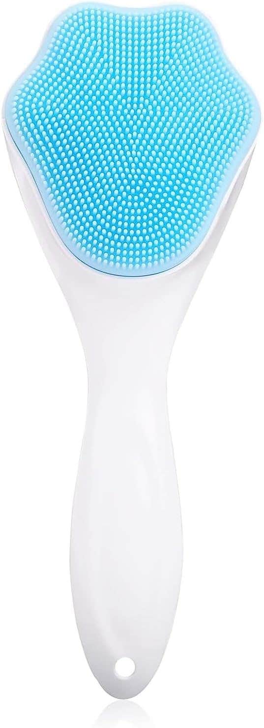 XAMILE Silicone Face Scrubber Brush - Blackhead Exfoliator - Blue