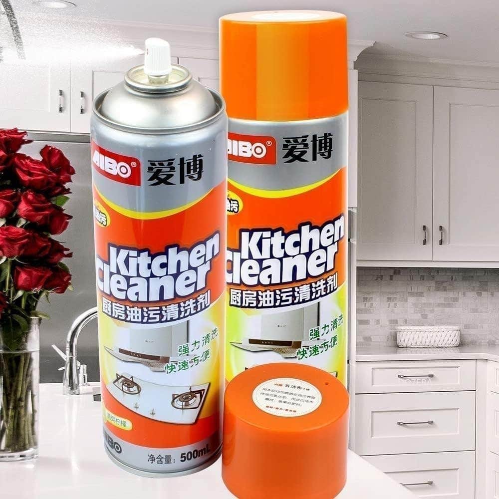 Foam Kitchen Cleaner Spray - 500ml Lemon Scented - Grease and Dirt Remover
