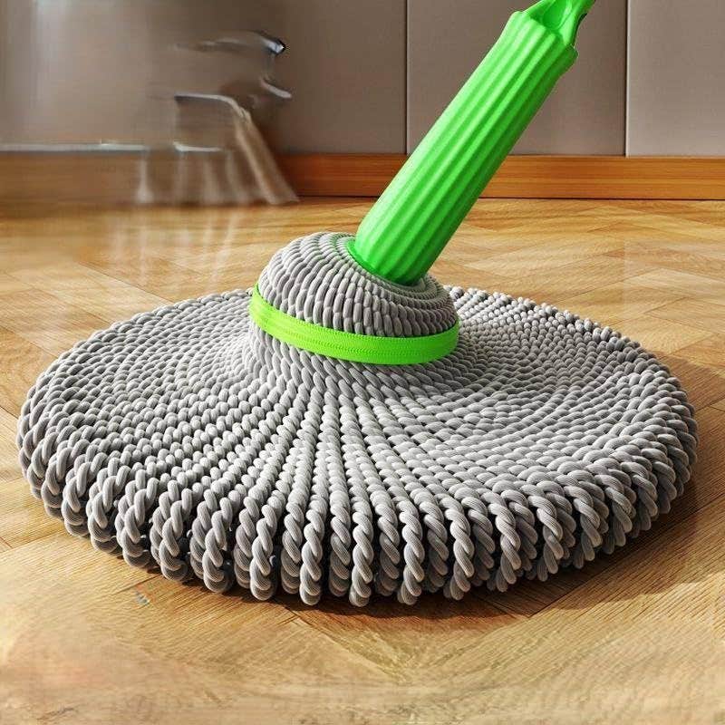 Self Squeezing Mop with Self-Wringing Hem - Multi Color - Aluminum Handle - Wool Head - 200g